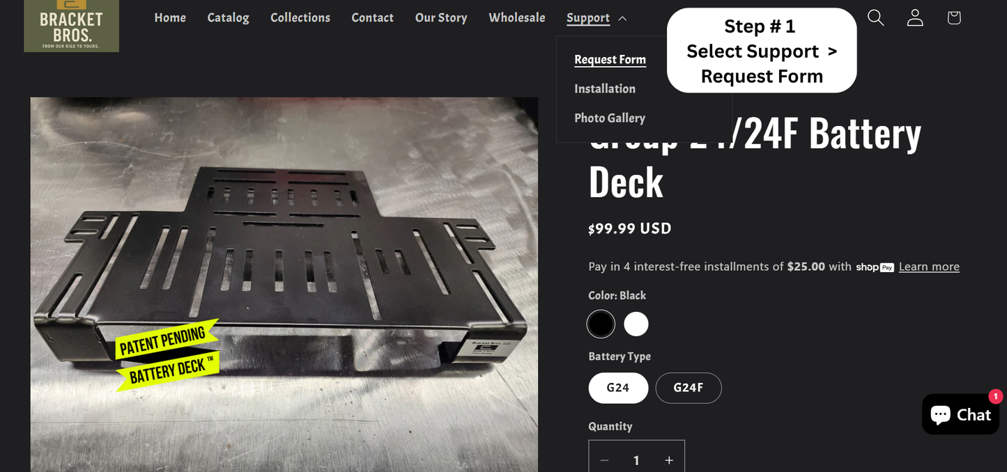 Custom Size Battery Deck