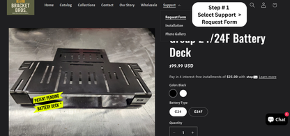 Custom Size Battery Deck